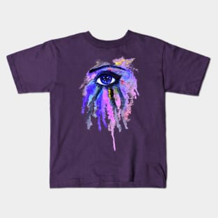 Dripping blue eye Kids T-Shirt